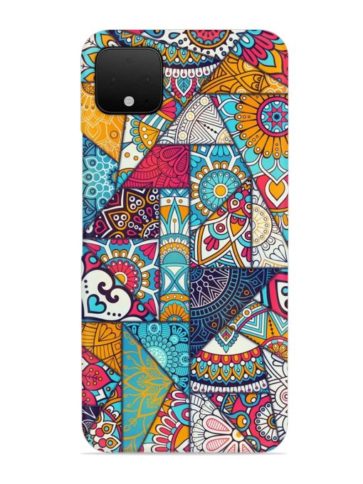 Patchwork Pattern Vintage Snap Case for Google Pixel 4 Xl Zapvi