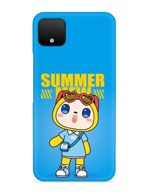 Summer Mew Cartoon Snap Case for Google Pixel 4 Xl Zapvi