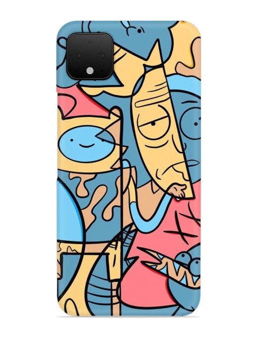 Silly Face Doodle Snap Case for Google Pixel 4 Xl Zapvi