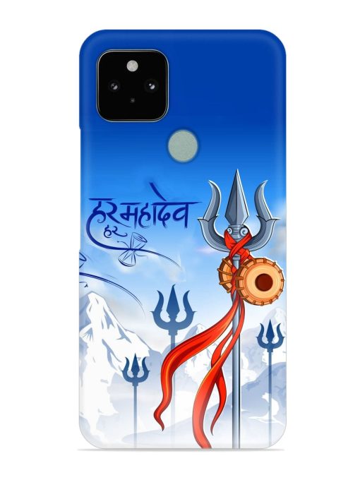 Har Har Mahadev Trishul Snap Case for Google Pixel 5 Zapvi