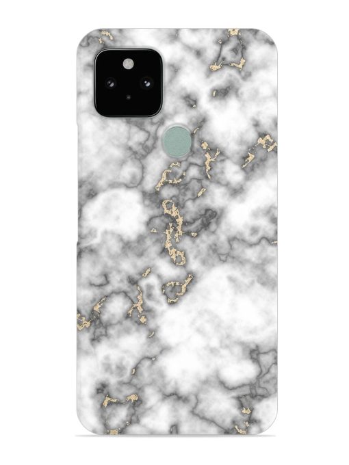 Gray And Gold Marble Snap Case for Google Pixel 5 Zapvi