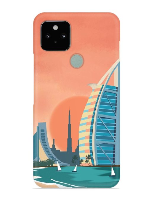 Dubai Architectural Scenery Snap Case for Google Pixel 5 Zapvi