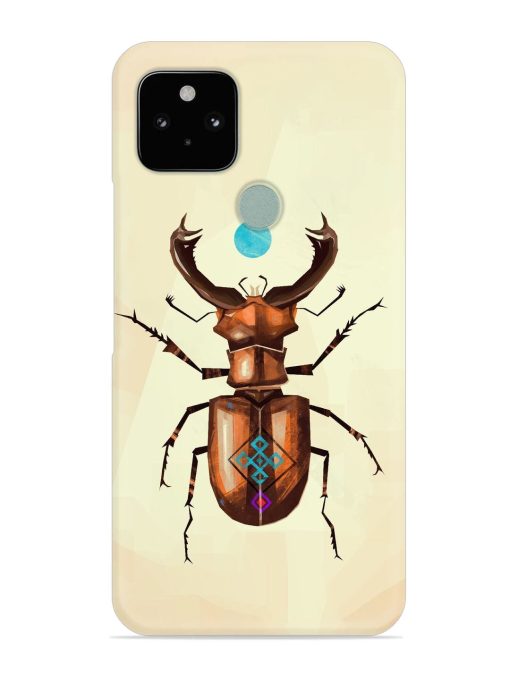 Stag Beetle Vector Snap Case for Google Pixel 5 Zapvi