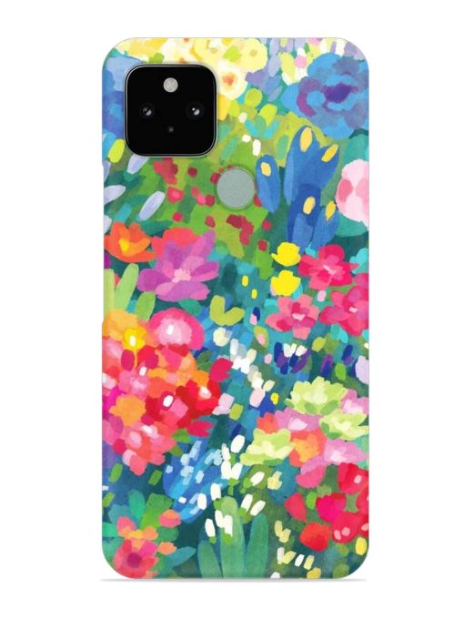 Watercolor Flower Art Snap Case for Google Pixel 5 Zapvi