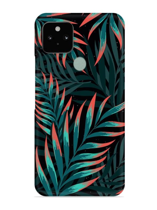 Green Leaf Art Snap Case for Google Pixel 5 Zapvi