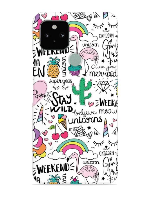 Unicorn Ice Cream Snap Case for Google Pixel 5 Zapvi