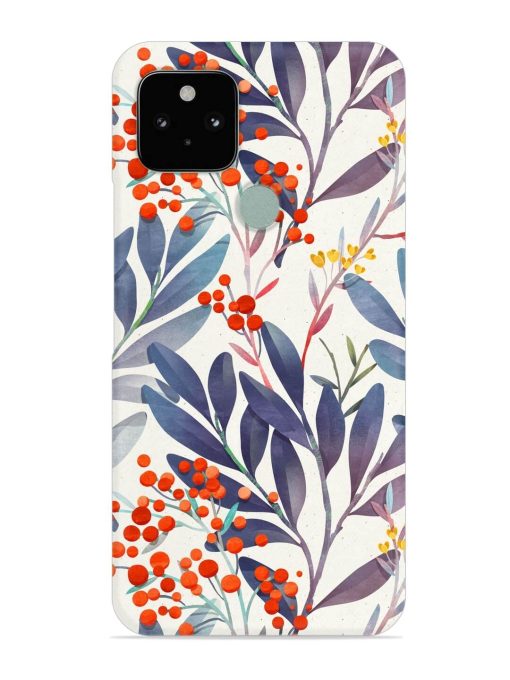 Seamless Floral Pattern Snap Case for Google Pixel 5