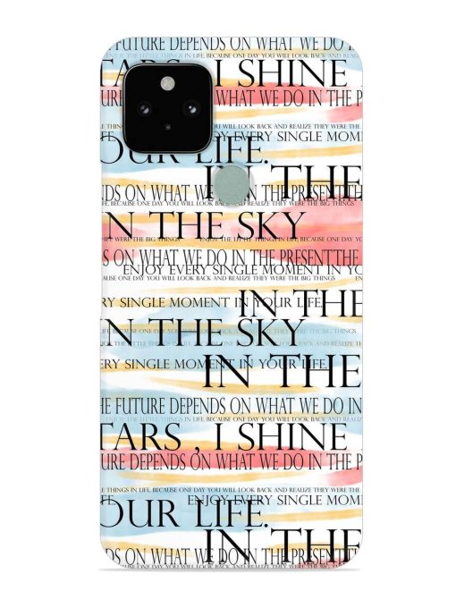 Seamless Slogans Pattern Snap Case for Google Pixel 5 Zapvi