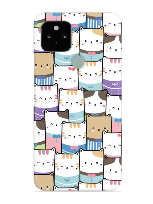 Cute Adorable Cat Snap Case for Google Pixel 5 Zapvi