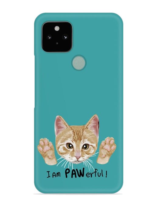 Typography Slogan Cat Snap Case for Google Pixel 5 Zapvi