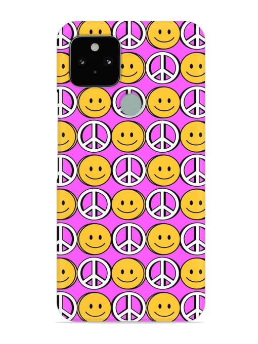 Smiley Face Peace Snap Case for Google Pixel 5 Zapvi