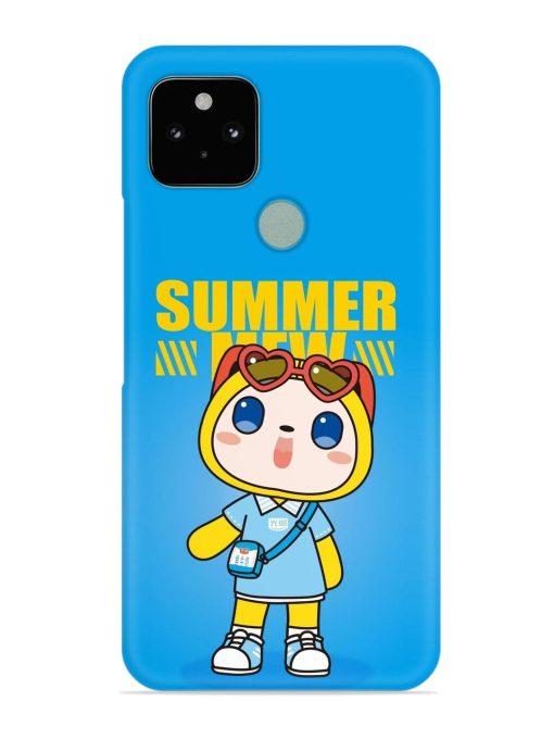 Summer Mew Cartoon Snap Case for Google Pixel 5 Zapvi