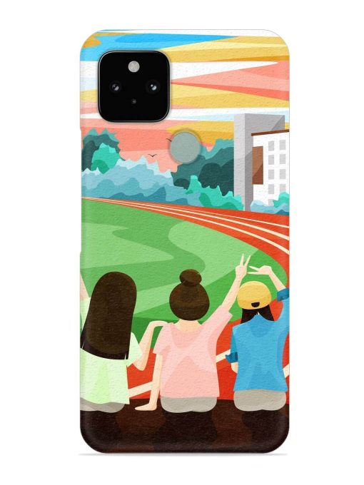 School Playground Snap Case for Google Pixel 5 Zapvi