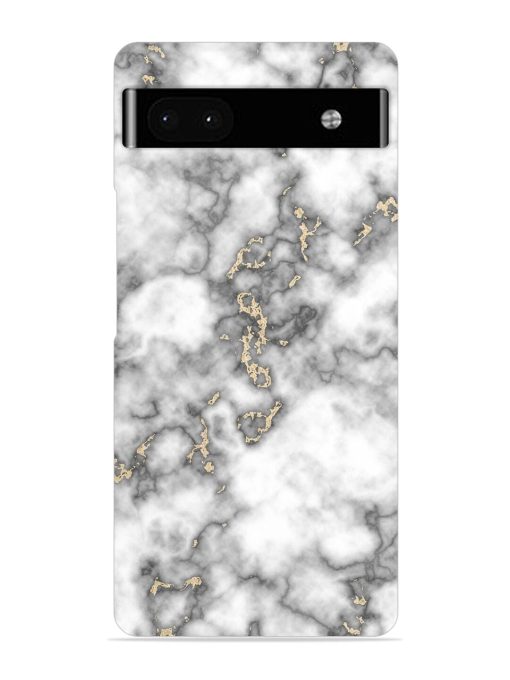 Gray And Gold Marble Snap Case for Google Pixel 6A Zapvi