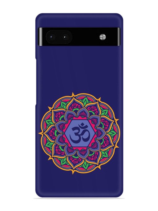 Om Mandala Art Blue Snap Case for Google Pixel 6A Zapvi