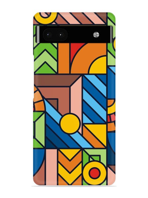 Colorful Geometric Snap Case for Google Pixel 6A Zapvi