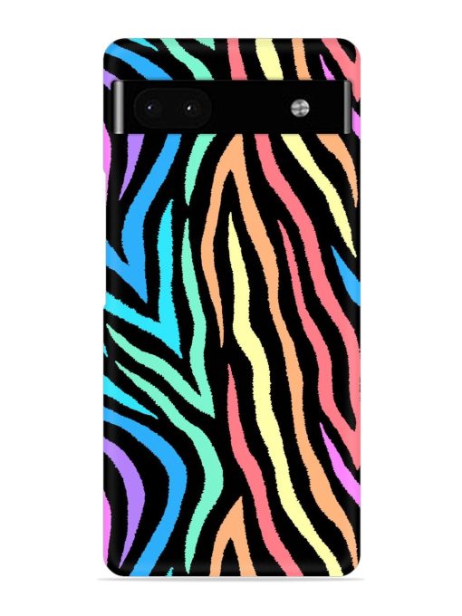 Colorful Abstract Zebra Snap Case for Google Pixel 6A Zapvi