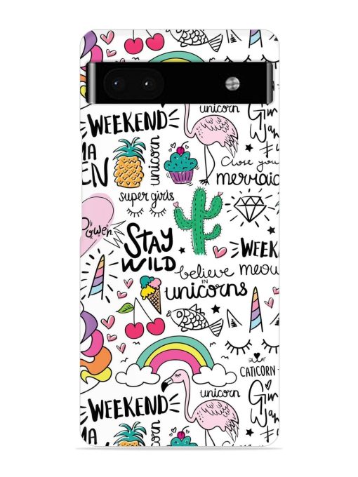 Unicorn Ice Cream Snap Case for Google Pixel 6A Zapvi