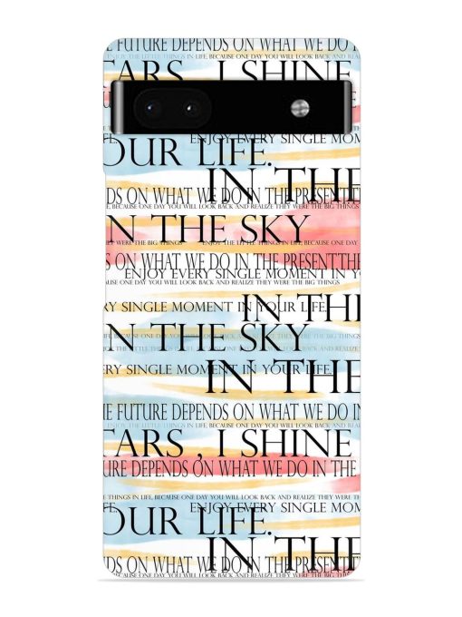 Seamless Slogans Pattern Snap Case for Google Pixel 6A Zapvi