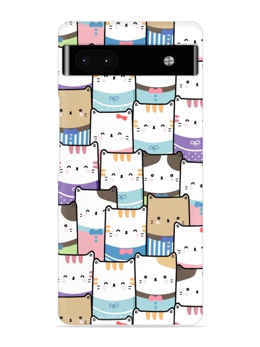 Cute Adorable Cat Snap Case for Google Pixel 6A Zapvi