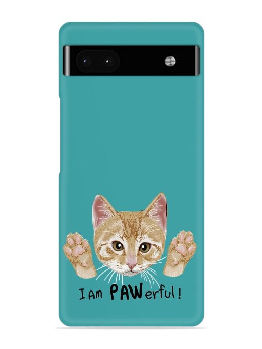 Typography Slogan Cat Snap Case for Google Pixel 6A Zapvi