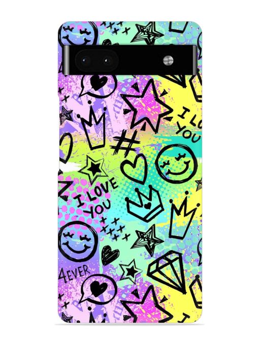 Bright Seamless Pattern Snap Case for Google Pixel 6A Zapvi