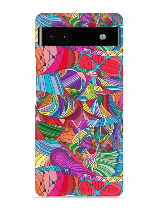 Seamless Patterns Hand Drawn Snap Case for Google Pixel 6A Zapvi