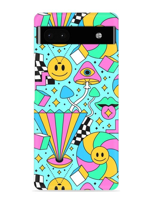 Trippy Rainbow 60S Snap Case for Google Pixel 6A Zapvi