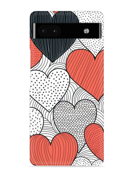 Girly Heart Seamless Snap Case for Google Pixel 6A Zapvi