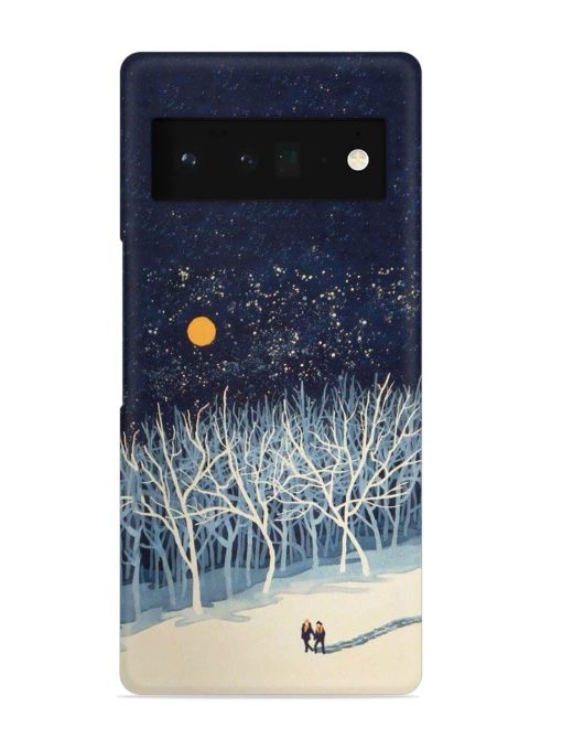 Full Moon Snowshoe Tour Snap Case for Google Pixel 6 Pro Zapvi