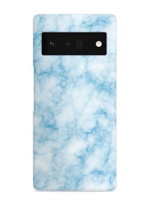 Blue White Natural Marble Snap Case for Google Pixel 6 Pro Zapvi