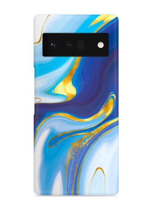 Watercolor Background With Golden Foil Snap Case for Google Pixel 6 Pro Zapvi