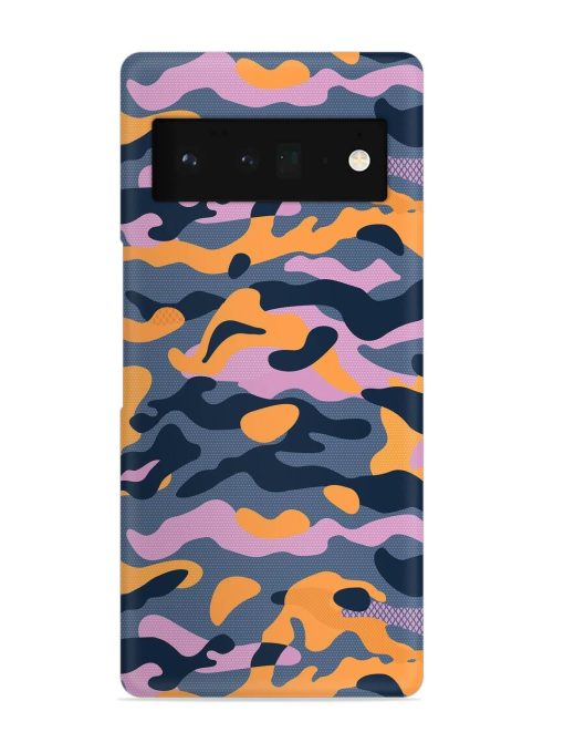 Camouflage Army Military English Orange Art Snap Case for Google Pixel 6 Pro Zapvi