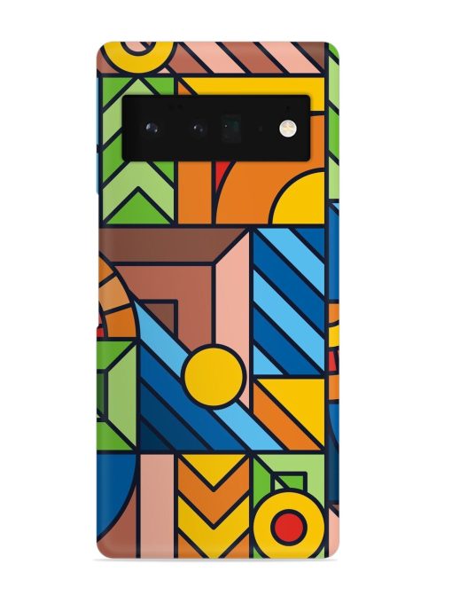 Colorful Geometric Snap Case for Google Pixel 6 Pro Zapvi