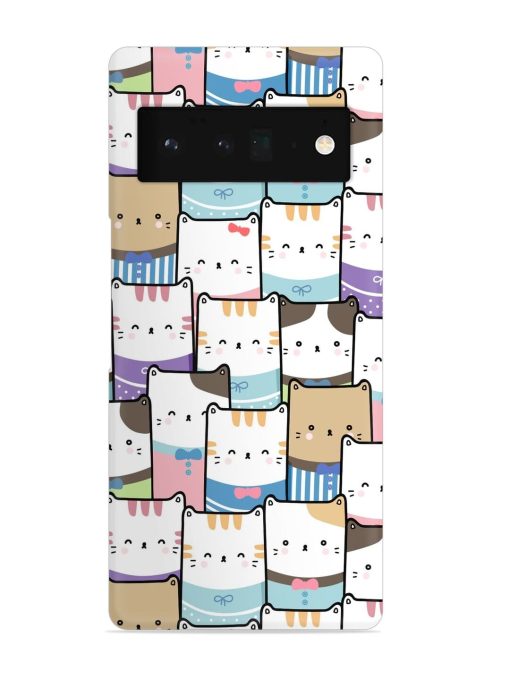 Cute Adorable Cat Snap Case for Google Pixel 6 Pro Zapvi