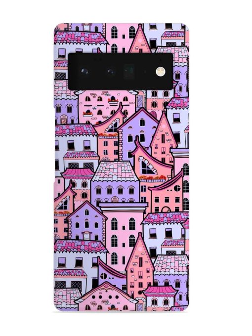 Seamless Pattern Houses Snap Case for Google Pixel 6 Pro Zapvi