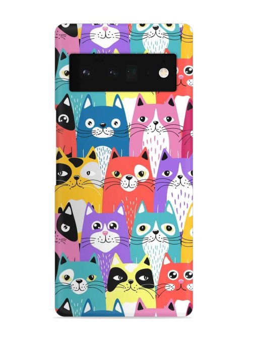 Funny Cartoon Cats Snap Case for Google Pixel 6 Pro Zapvi