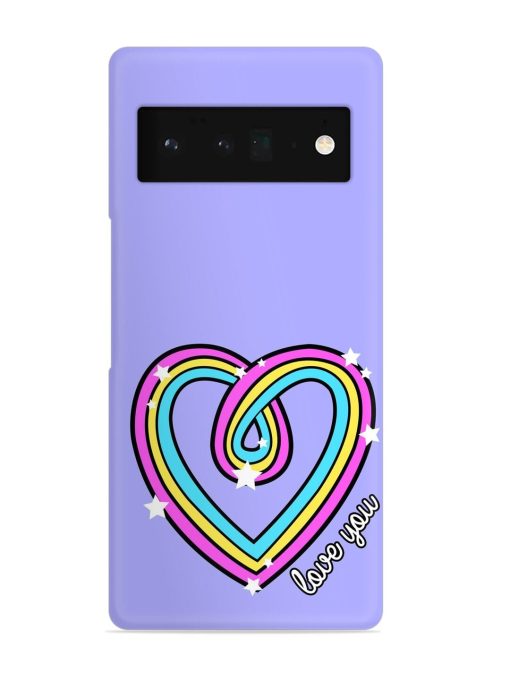 Colorful Rainbow Heart Snap Case for Google Pixel 6 Pro Zapvi