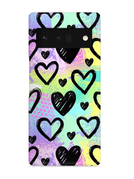 Bright Pattern Hearts Snap Case for Google Pixel 6 Pro Zapvi