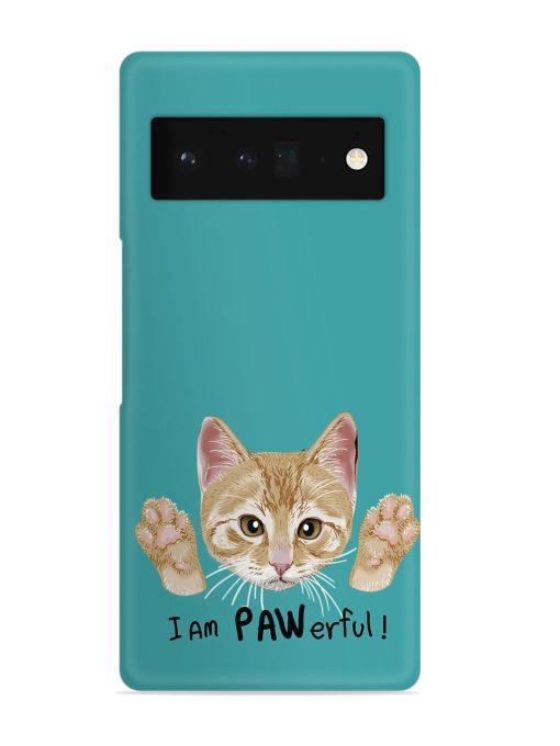 Typography Slogan Cat Snap Case for Google Pixel 6 Pro