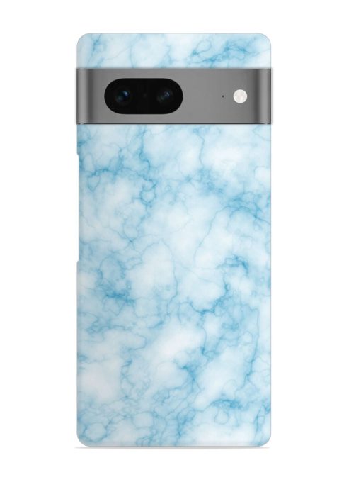 Blue White Natural Marble Snap Case for Google Pixel 7 Zapvi