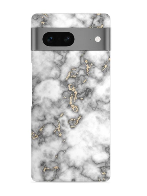 Gray And Gold Marble Snap Case for Google Pixel 7 Zapvi