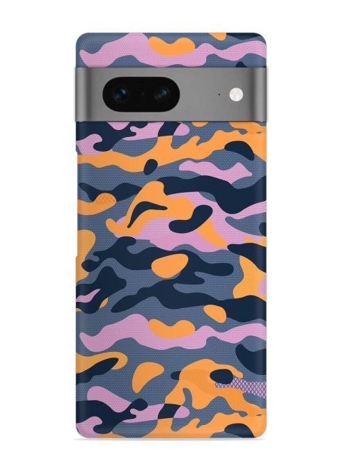 Camouflage Army Military English Orange Art Snap Case for Google Pixel 7 Zapvi