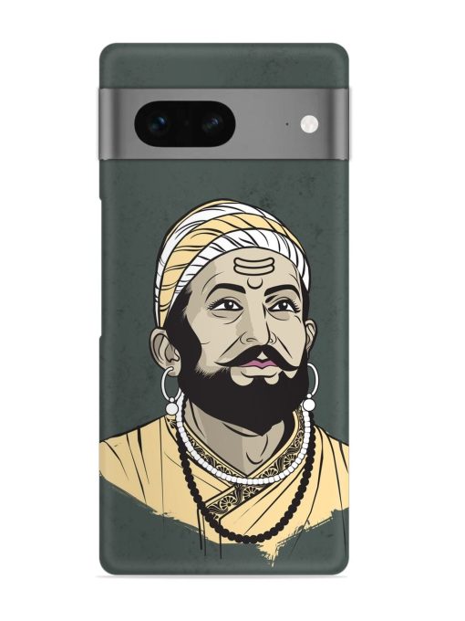 Shivaji Maharaj Vector Art Snap Case for Google Pixel 7 Zapvi