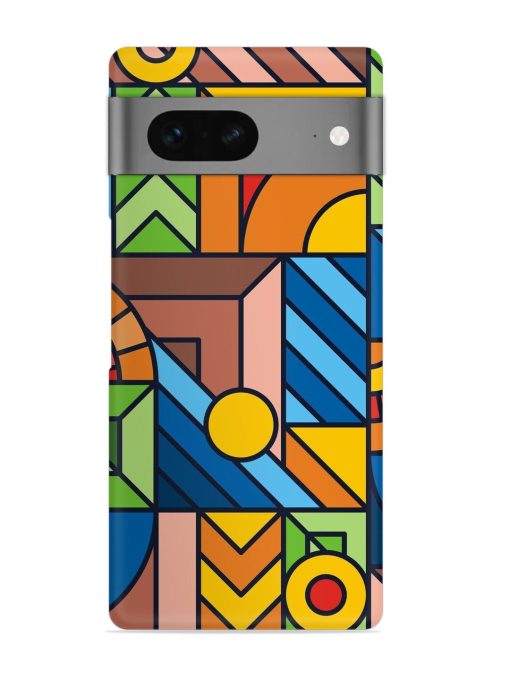 Colorful Geometric Snap Case for Google Pixel 7 Zapvi