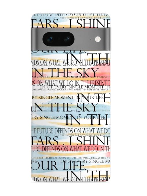 Seamless Slogans Pattern Snap Case for Google Pixel 7 Zapvi