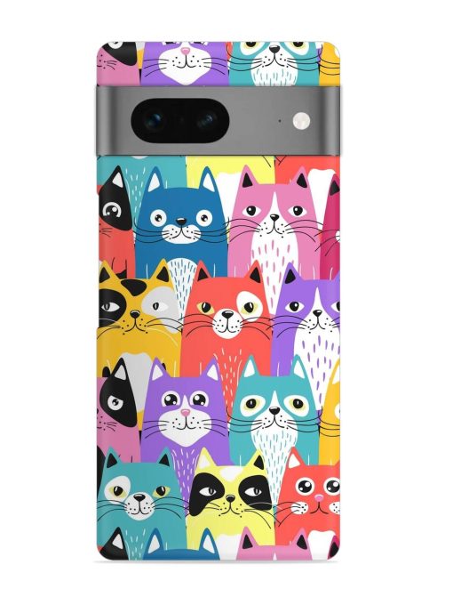 Funny Cartoon Cats Snap Case for Google Pixel 7 Zapvi