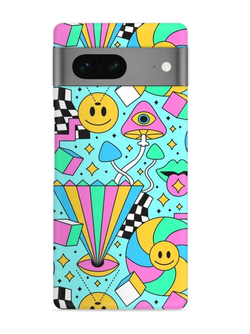 Trippy Rainbow 60S Snap Case for Google Pixel 7 Zapvi