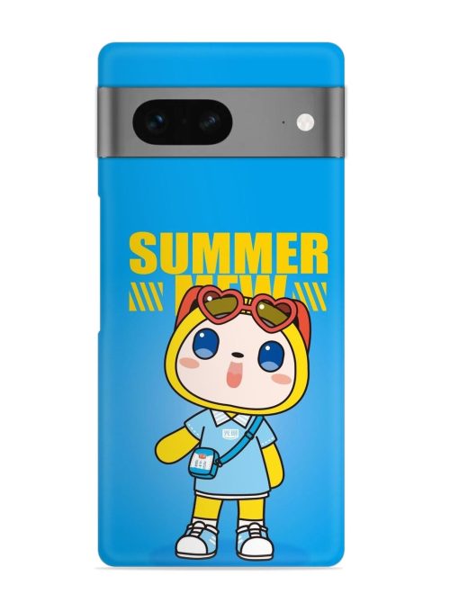 Summer Mew Cartoon Snap Case for Google Pixel 7 Zapvi