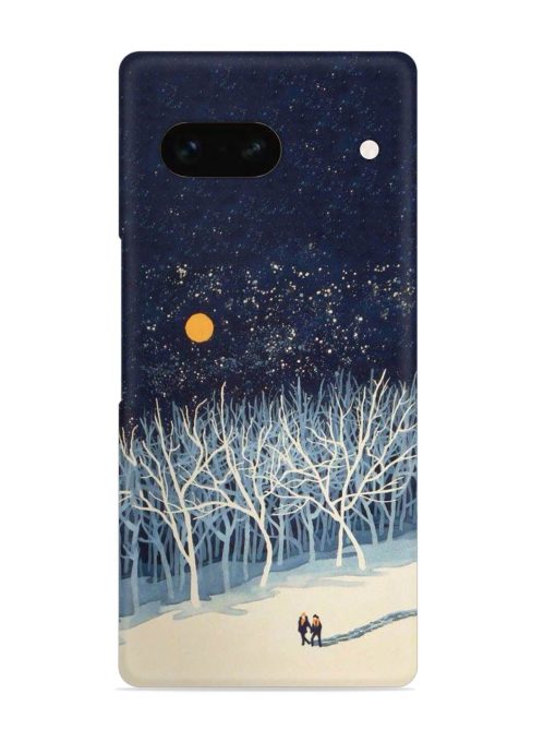 Full Moon Snowshoe Tour Snap Case for Google Pixel 7A Zapvi